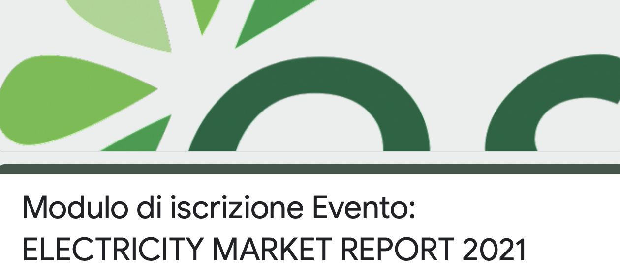 Electricity Market Report. Mercato elettrico: il futuro  è già qui?